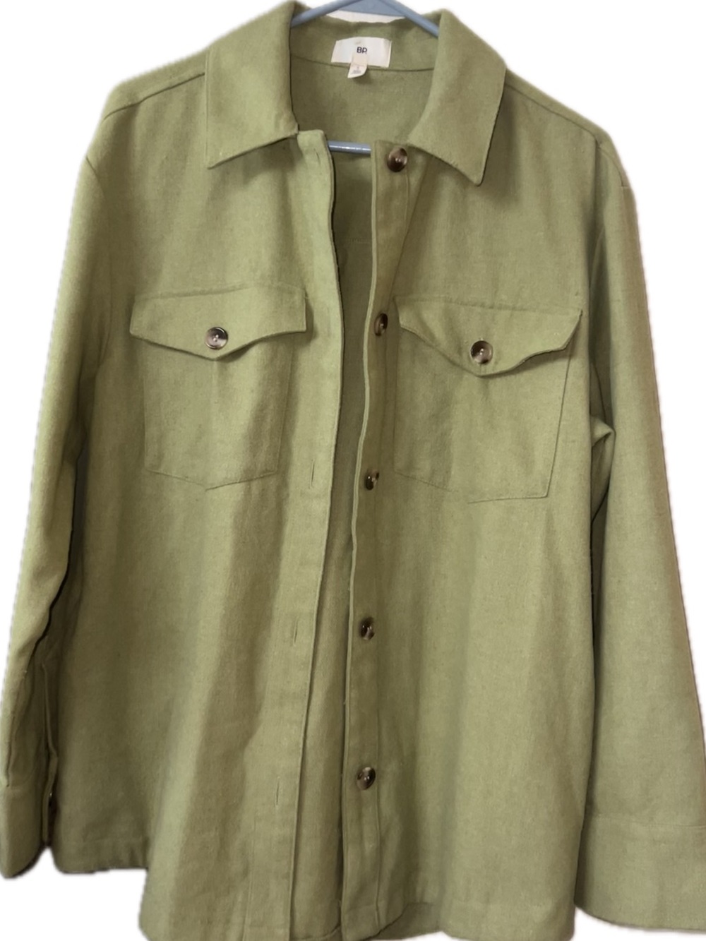 Nordstrom Light Olive Green Utility Overshirt
